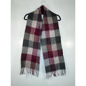 HOUSE OF SCOTLAND Plaid Women multicolor scarf Fringes one Size 100% Lambswool